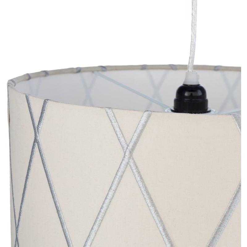 Artistic Weavers Kyle Classic Embroidered Drum Pendant - 12"H x 16"W x 16"D