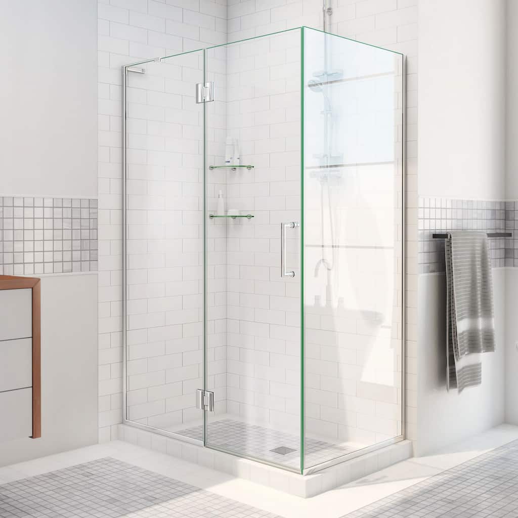 DreamLine Unidoor-X 36 3/8 in. W x 34 in. D x 72 in. H Frameless Hinged Shower Enclosure - 34" x 36.38"