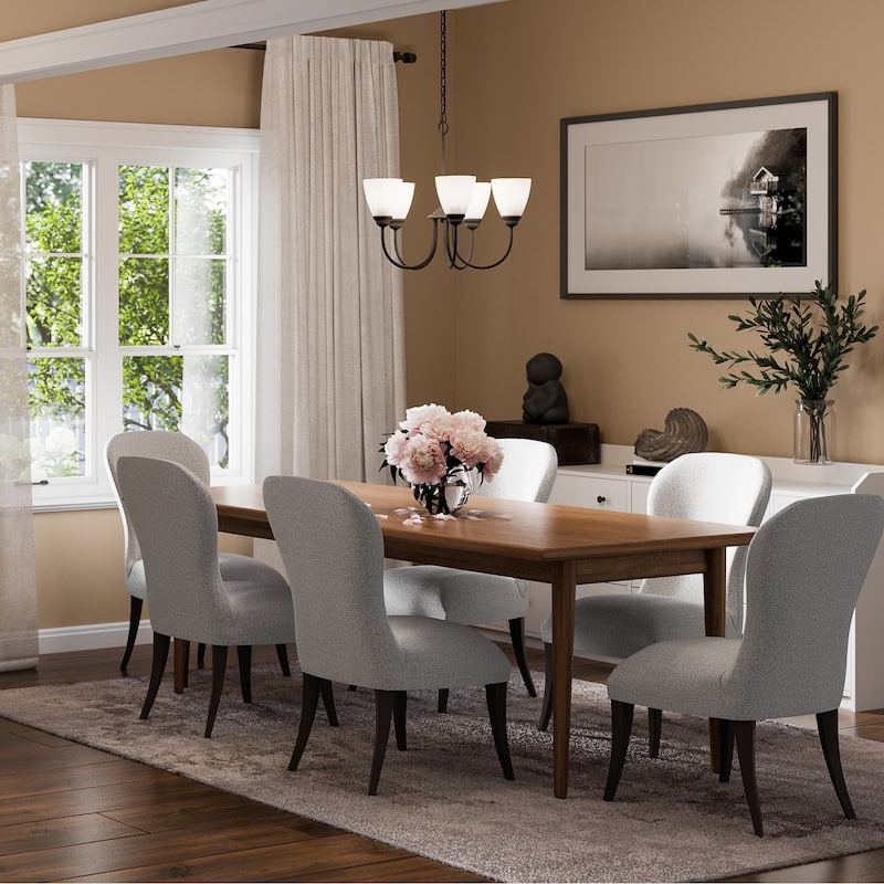 Kichler Lighting Jolie 5-Light Chandelier with Satin Etched Glass in Black