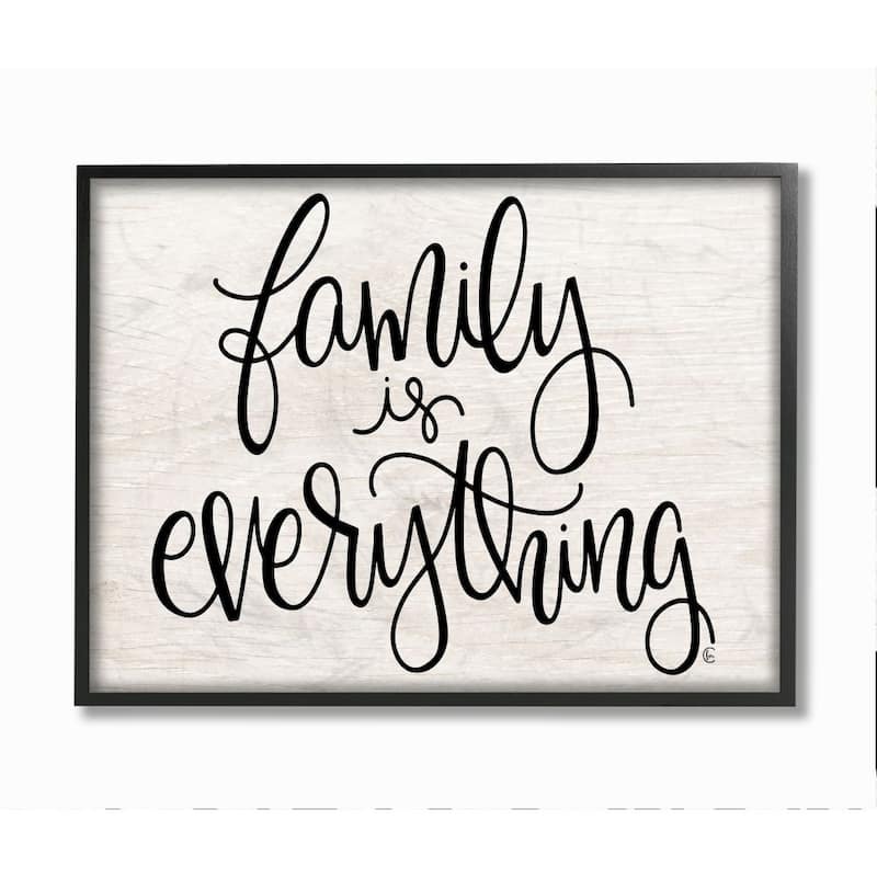 Stupell Family Is Everything Rustic Quote Farm Home Sign Framed Giclee Texturized Art by Fearfully Made Creations