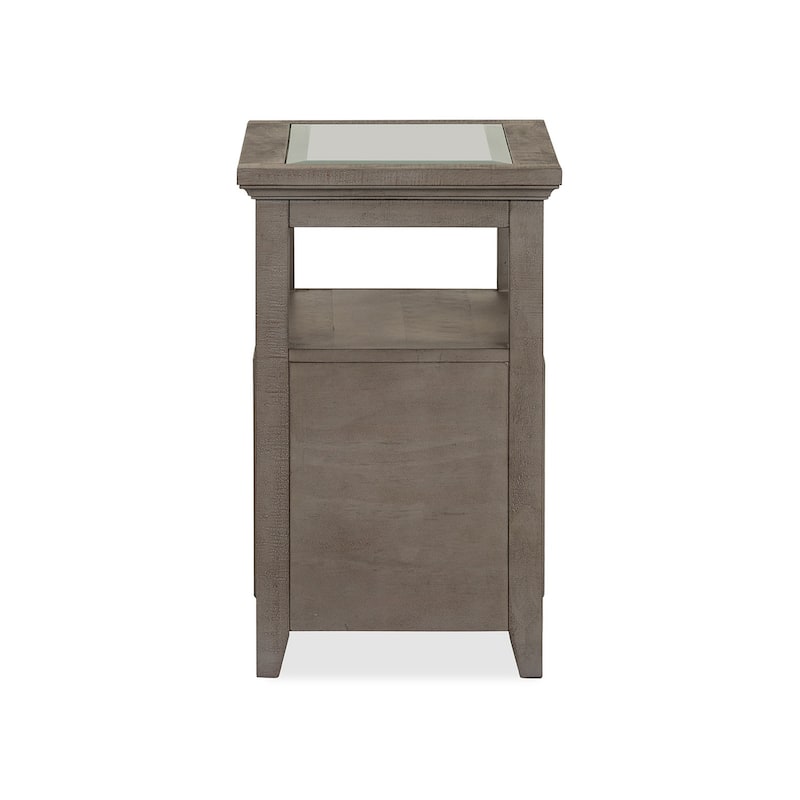 Magnussen Home Paxton Place Dovetail Grey Chairside End Table - 15''W x 24''D x 24''H