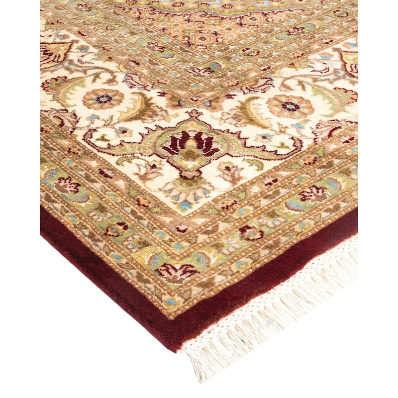 Overton Hand Knotted Wool Vintage Inspired Traditional Mogul Red Area Rug - 9 X 12