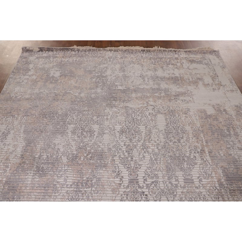 Abstract Modern Area Rug Hand-Knotted Contemporary Wool Carpet - 6'7"x 9'9"