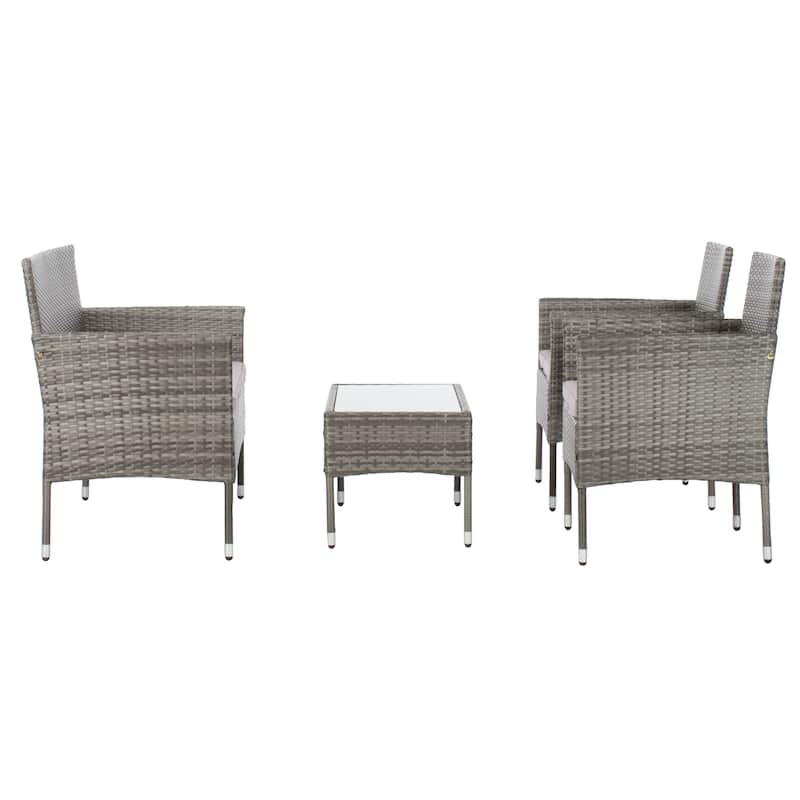 SAFAVIEH Outdoor Abdul 4-Piece Patio Set