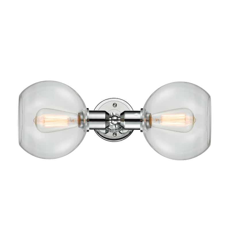 Innovations Lighting Sphere 2 Light 21" Wide Bathroom Vanity Light - Polished Chrome / Clear