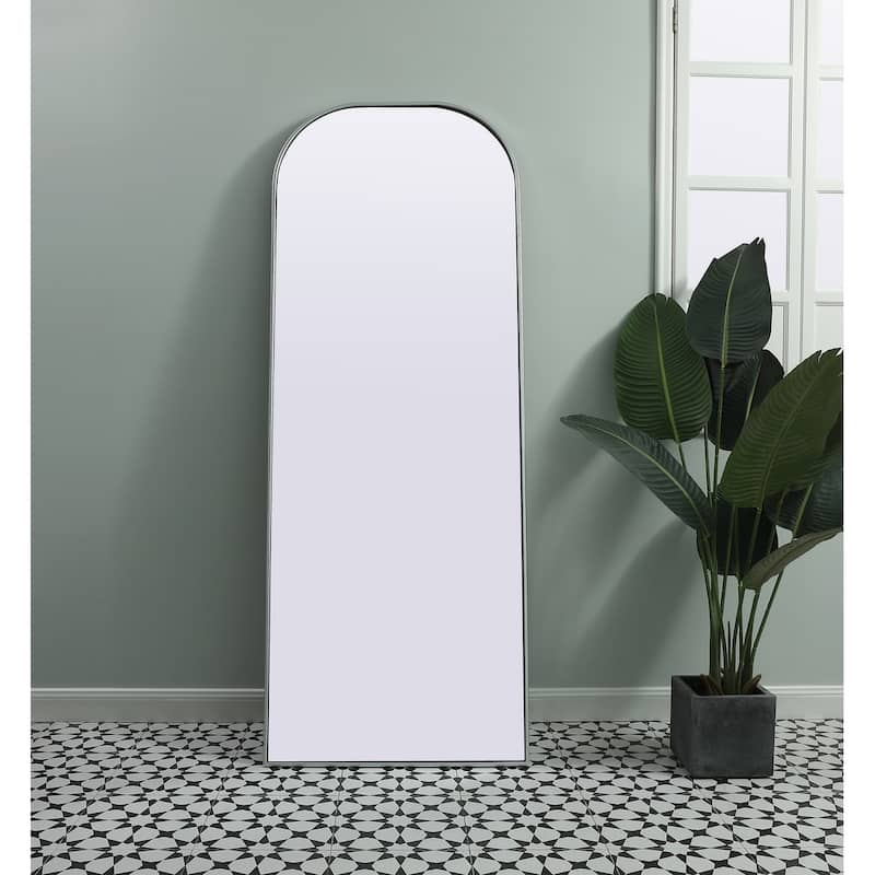 Indigo Home Metal Frame Arch Full Length Mirror 28x74 Inch