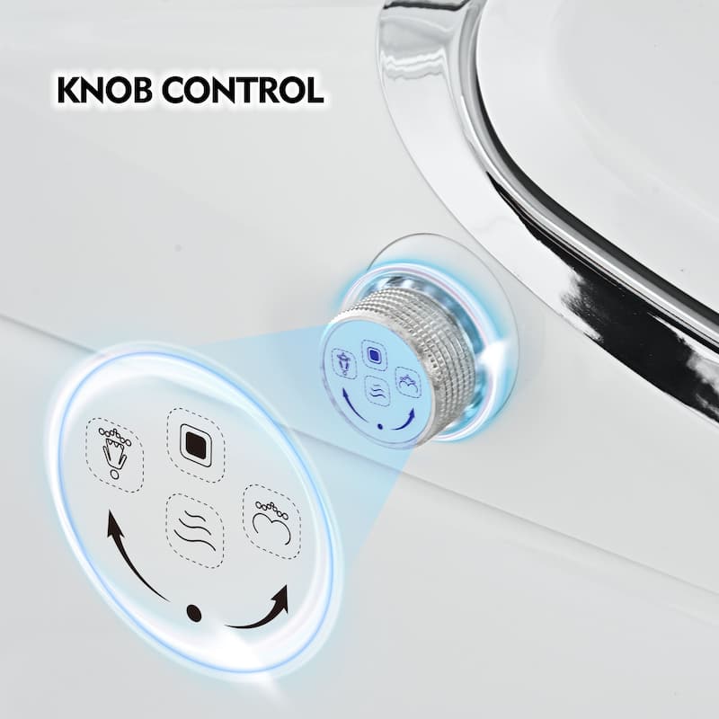 SUPERIO Smart Toilet with Dryer and warm water, Elongated Bidet Toilet with Heated Seat, with Remote Control - White