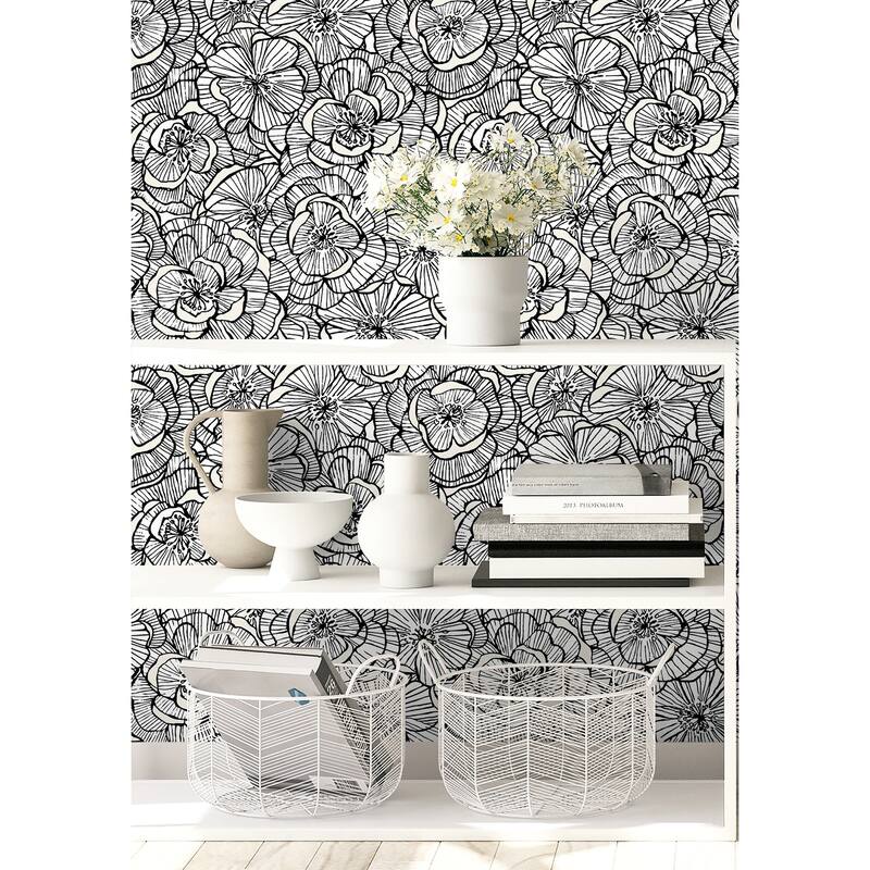 Seabrook Designs Alejandra Floral Non-Woven Unpasted Wallpaper