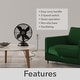 preview thumbnail 4 of 16, Hunter Classic 12" Portable Desk/ Table Fan - 3 speeds, Oscillating - Office, Fitness Room, Bedroom