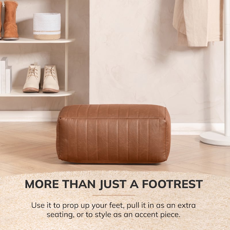 Jani Footrest Bench Ottoman Pouf - Handcrafted for Seating, Footrest, Home Decor for Living Room, Bedroom Pouf