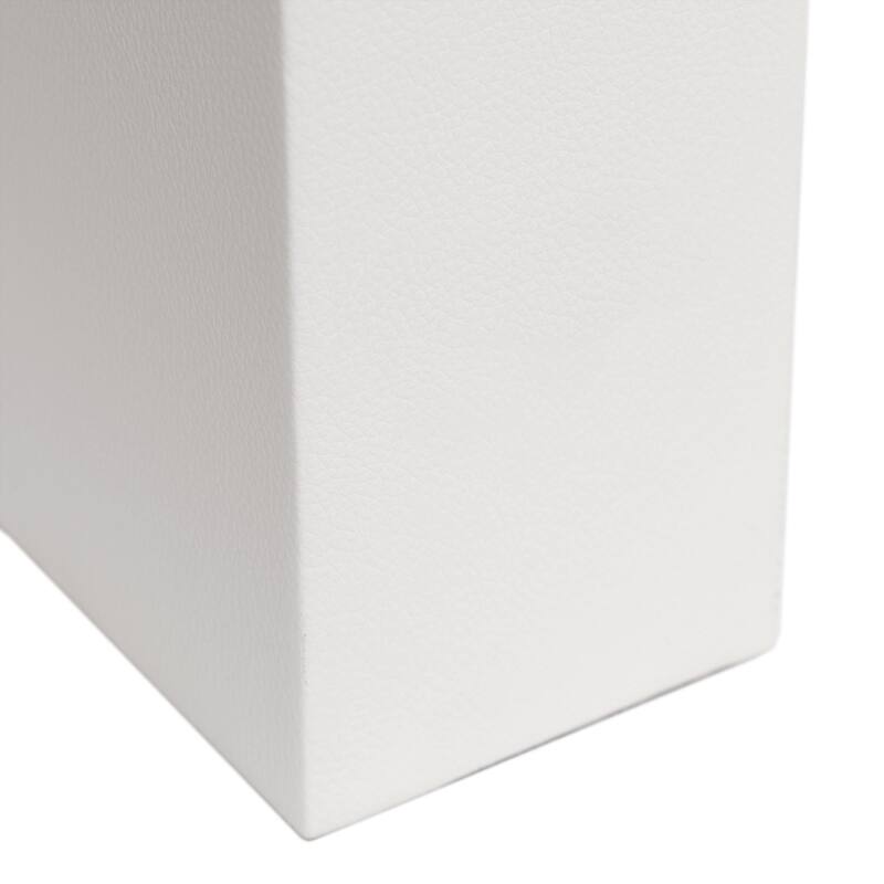 21 in. White Finish Table Lamp with White Shade, Sturdy Table Lamp for Living Rooms and Bedrooms