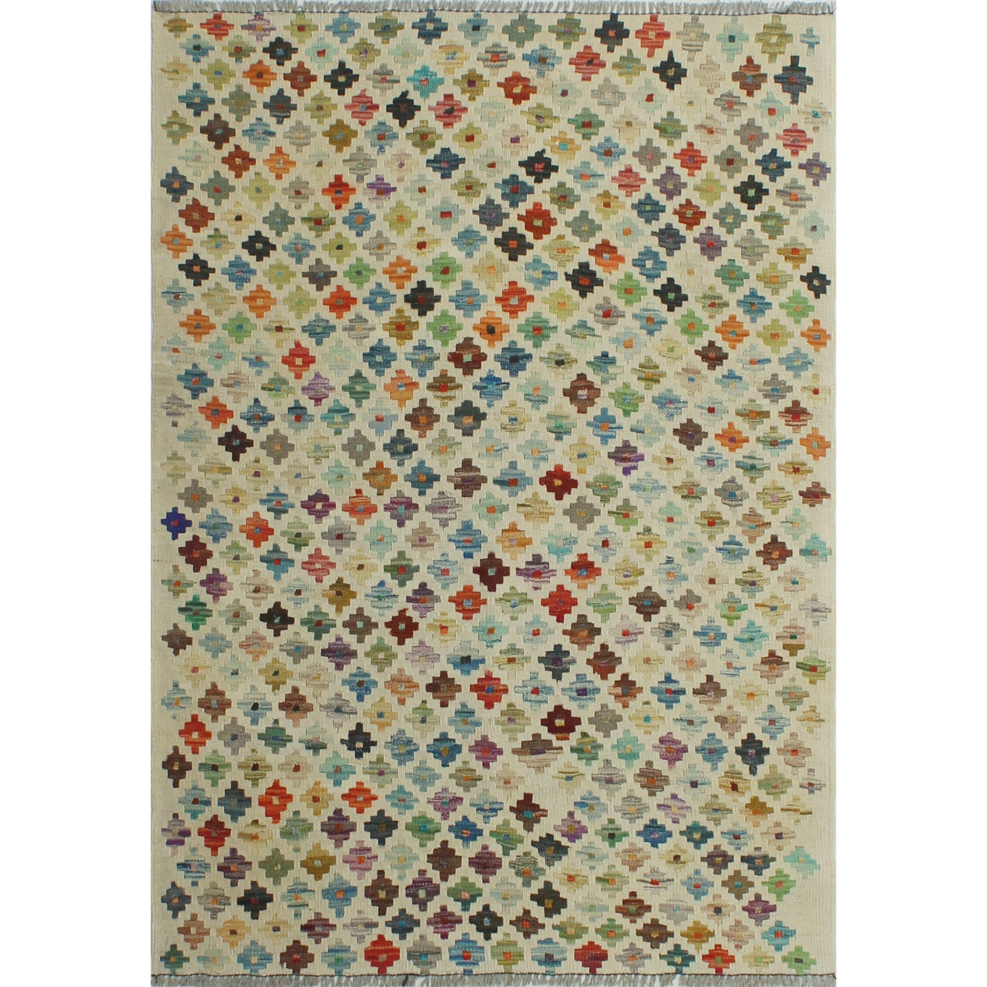 Shop Noori Rug Sangat Eloy Ivory Purple Rug 3 6 X 4 11 Overstock 32041058