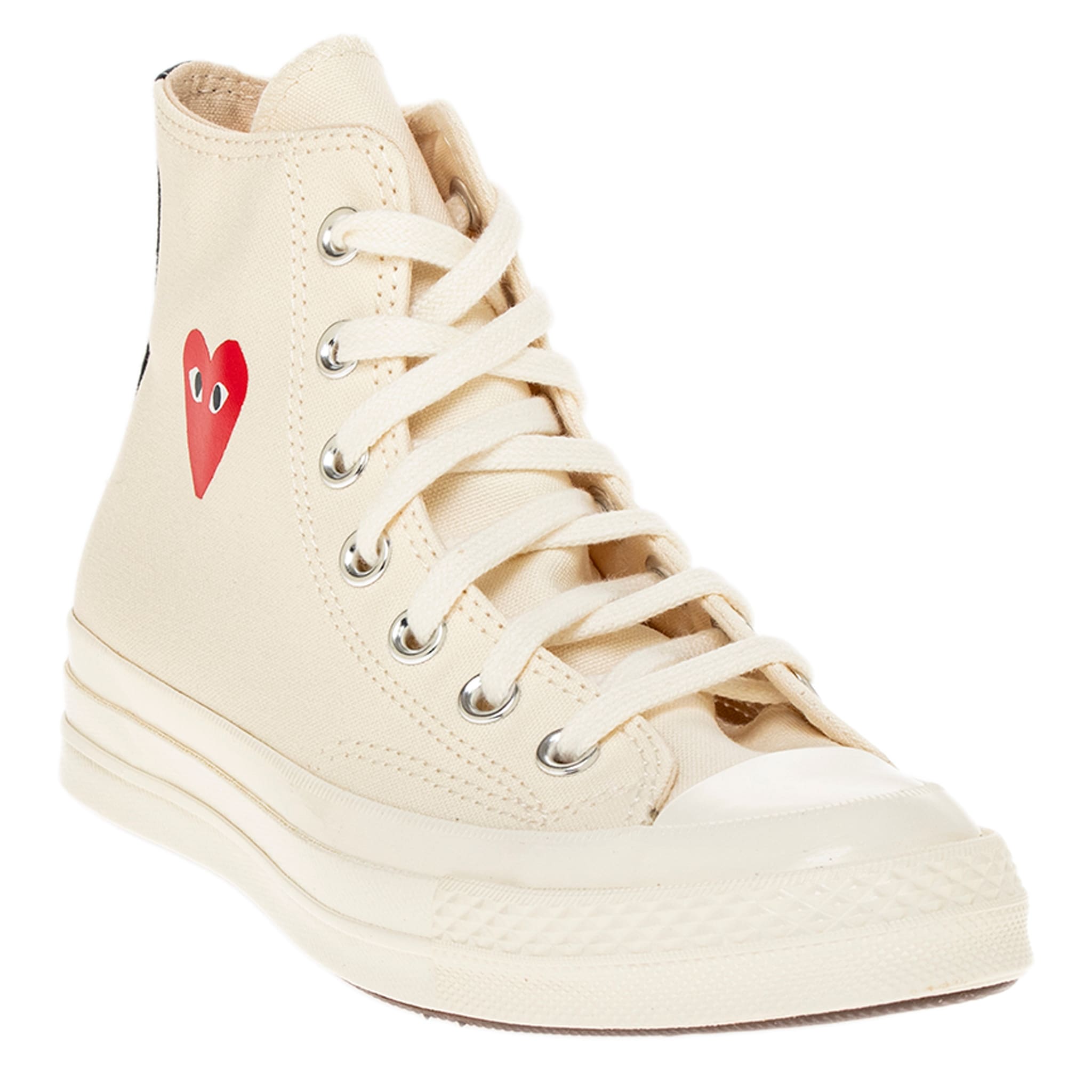 Converse X Comme Des Garcon PLAY Chuck 70 High Top Sneakers.