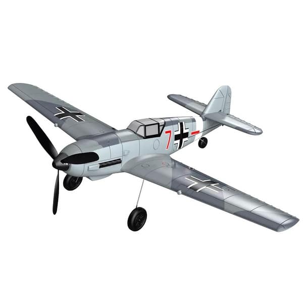 slide 2 of 7, ZOHD BF109 V2 2.4GHz 4CH 400mm Wingspan 6-Axis EPP Mini RC Airplane Camouflage gray BNF Two Batteries - Two batterries BNF Two batterries BNF
