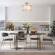 preview thumbnail 4 of 6, Bella Modern Glam 3-light Drum Semi-Flush Mount Lights Off-white Fabric Chandelier - L13.8'' x W13.8'' x H11.8