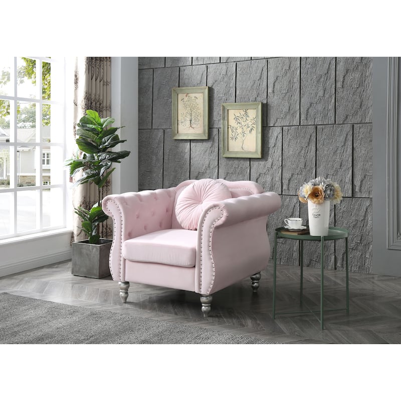 Hollywood Velvet Chair - Pink