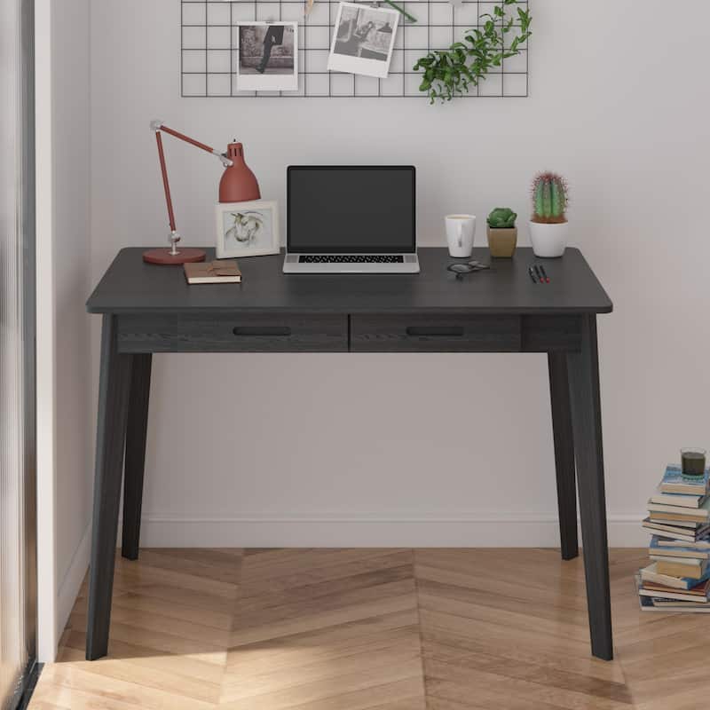 39.4"W Classic Home Office Desk, Writing Desk With Drawers