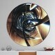 preview thumbnail 1 of 8, Designart 'Fractal 3D Tangled Center' Oversized Modern Wall CLock 36 in. wide x 36 in. high