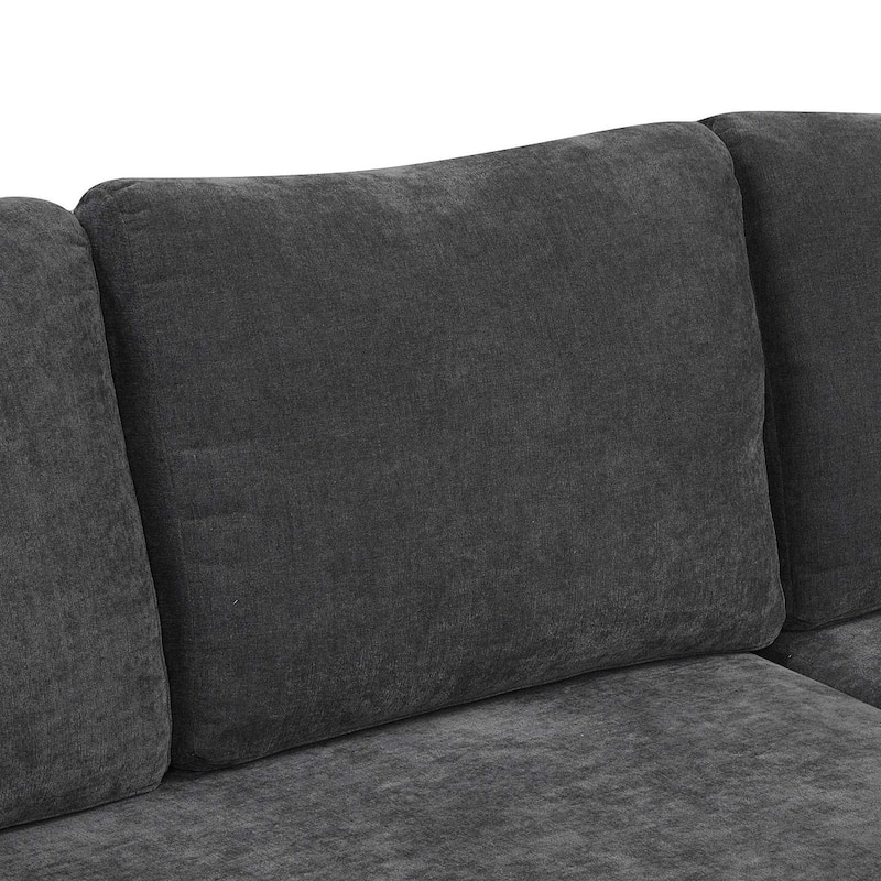 L-shaped Sofa Convertible Sofa Bed, Living Room Spacious Space Pull Out Sofa Sleeper
