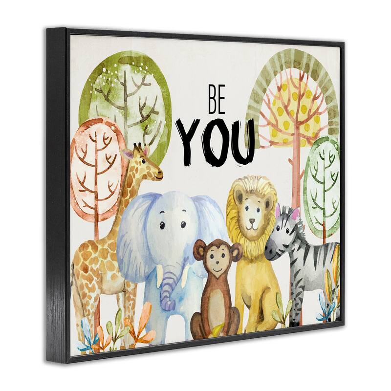 Stupell Be You Jungle Animals Framed Giclee Art Design By Kim Allen