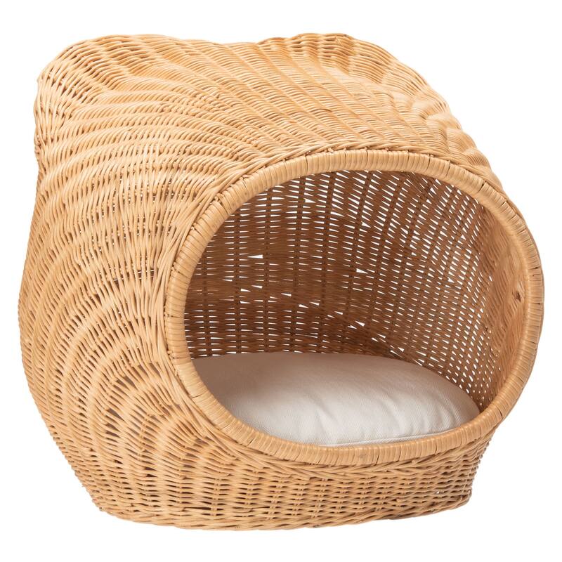 SAFAVIEH Pet Collection Toru Cat Bed W/ Cushion - 20 IN W x 17 IN D x 19 IN H
