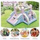 preview thumbnail 5 of 9, Costway Macron Pastel Bounce House with Slide Basketball Hoop Boxing