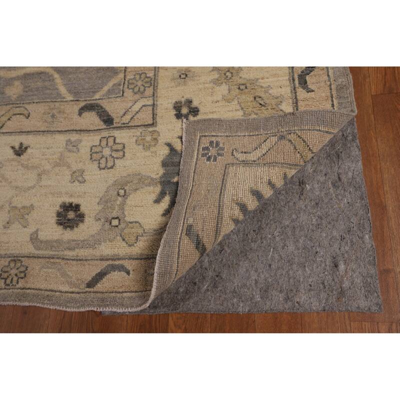 Vegetable Dye Oushak Turkish Rug Hand-Knotted Living Room Wool Carpet - 9'4"x 11'8"