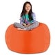 preview thumbnail 138 of 192, Kids' Stuffed Animal Storage Bean Bag Chair Cover or Toy Organizer 48 Inches Extra Large - Solid Orange