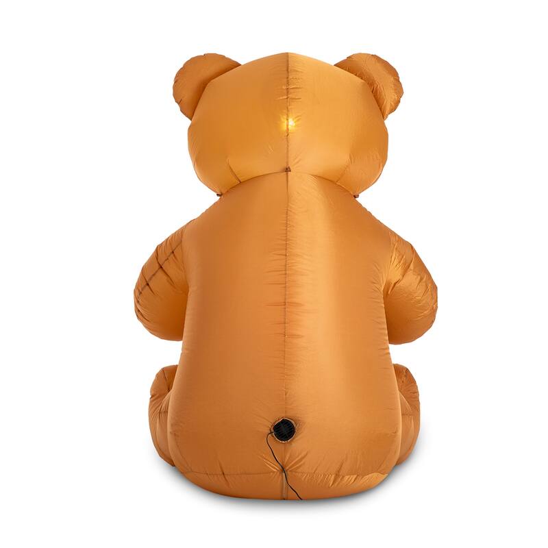 Glitzhome 6'H Lighted Valentine's Bear with Heart Inflatable Decor - 6ft