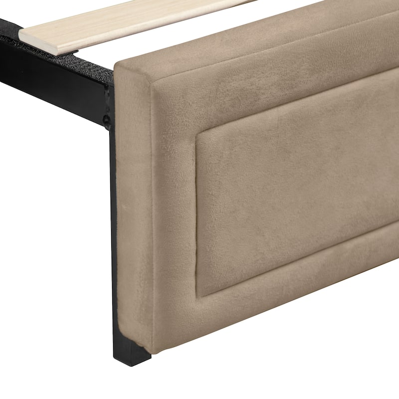 Furniture of America Jacinth Modern Velvet 4-Drawer Full Storage Platform Bed