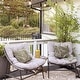 preview thumbnail 12 of 18, MAISON ARTS 2-Piece Outdoor Papasan Chairs, Oversized Rattan Lounge Scoop Chairs with Thick Padded Cushions and Steel Frame