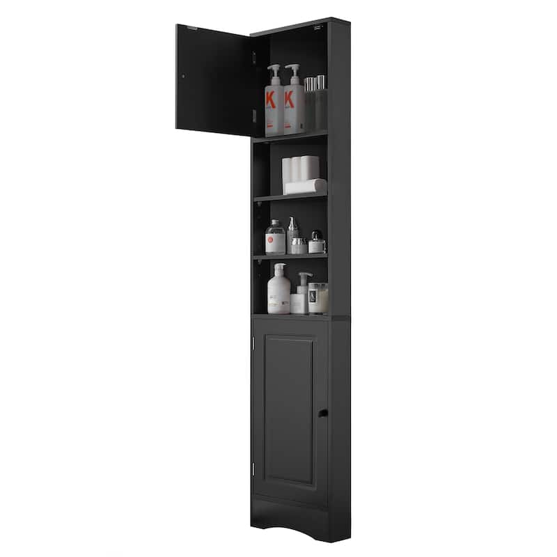 Corner Cabinet for Bathroom - Bathroom Storage Cabinet with Adjustable Shelves