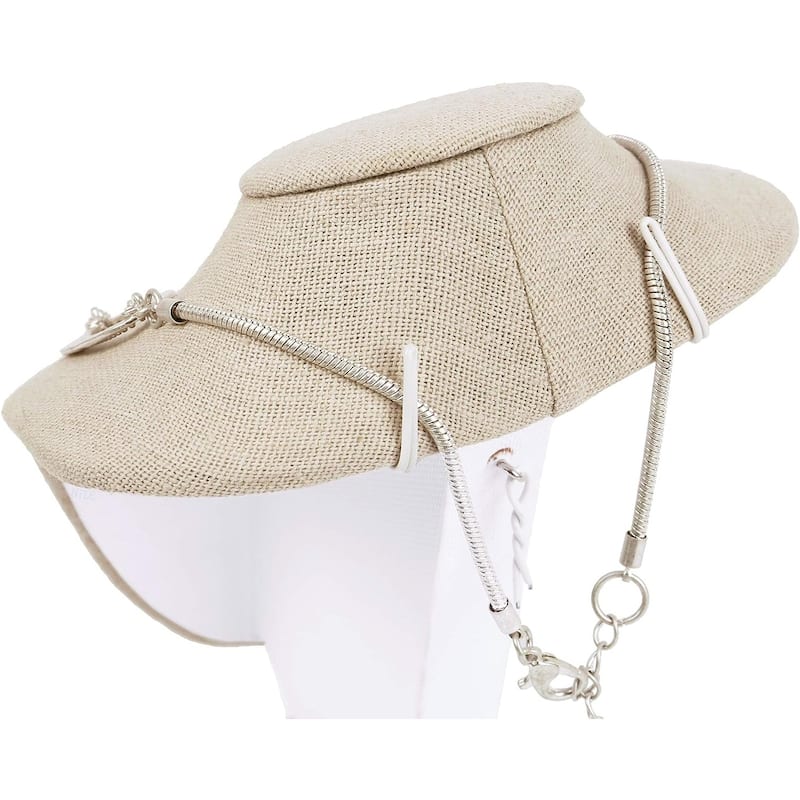 Small Linen Covered Wood Jewelry Display Necklace Chain Jewelry Bust Display Holder Stand - S