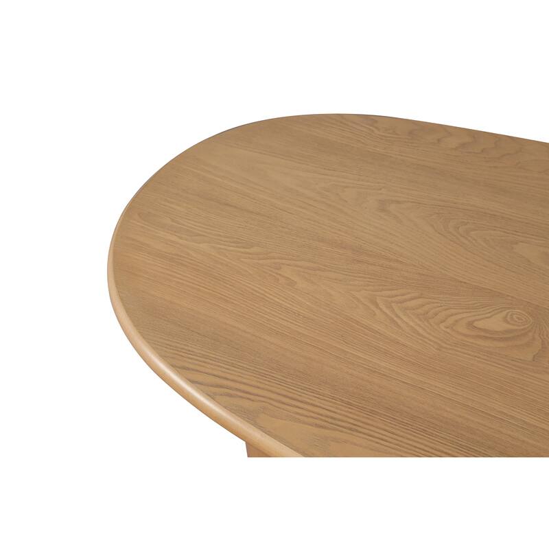 51" Tapered Tabletop Natural Wood Coffee Table