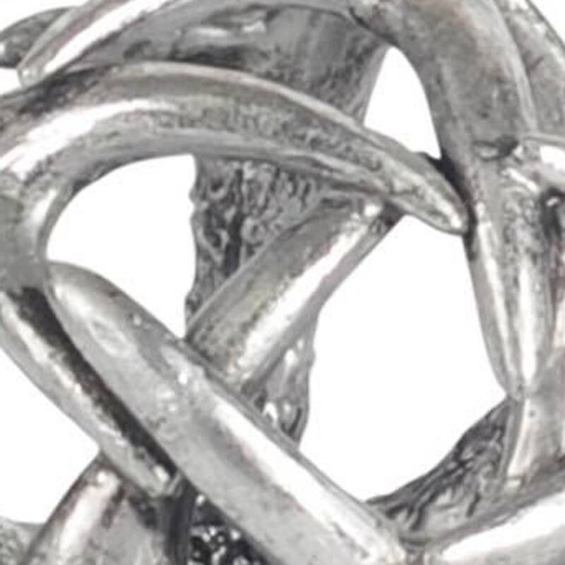 Silver Resin Antler Shaped Sculpture