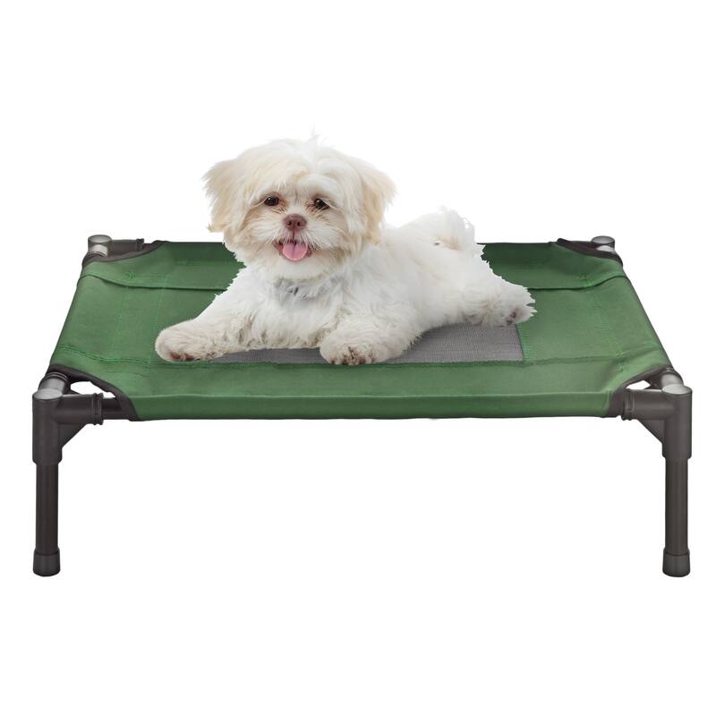 Petmaker Steel Frame Elevated Dog Bed with Non-Slip Feet - Indoor/Outdoor Puppy Cot for Pets