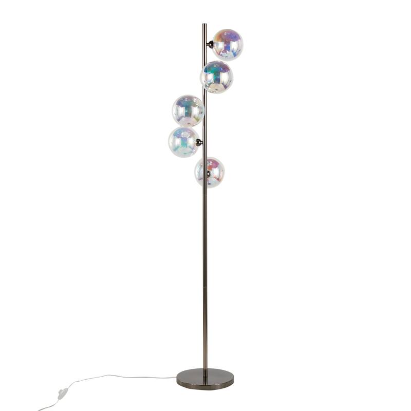 Porch & Den Bea 67" Metal Floor Lamp with Iridescent Sconces