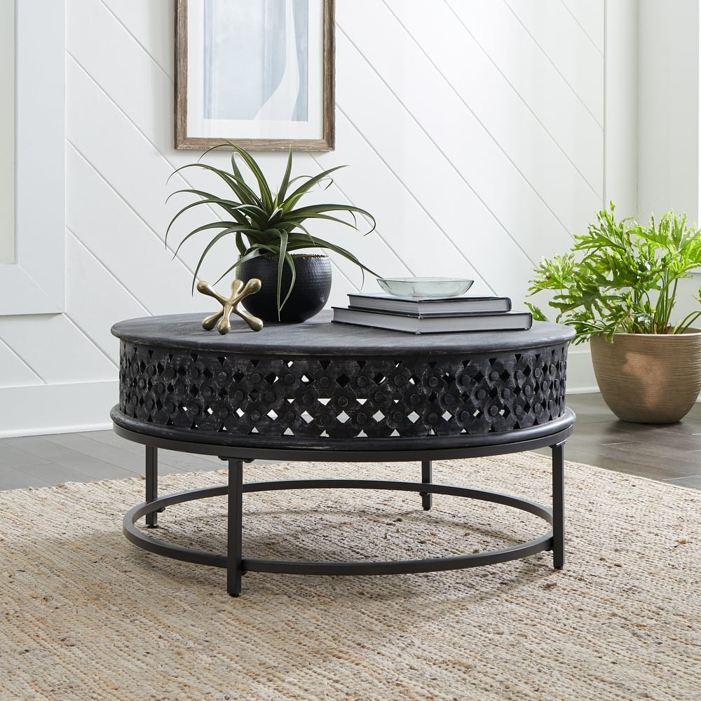 Stella Chalkboard Black Accent Table