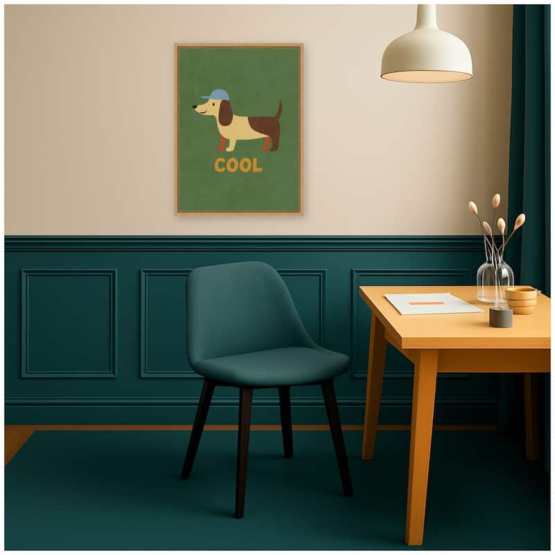 Kate and Laurel Cool Dog by Laura Moss Framed Canvas Wall Art Print