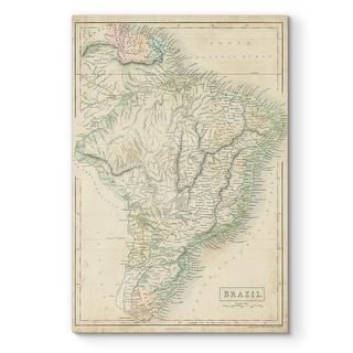 Map of Brazil -Premium Gallery Wrapped Canvas - Bed Bath & Beyond ...