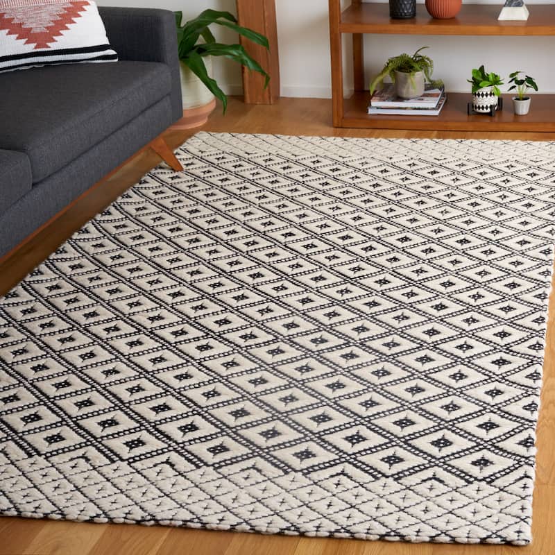 SAFAVIEH Handmade Marbella Gillette Boho Geometric Wool & Viscose