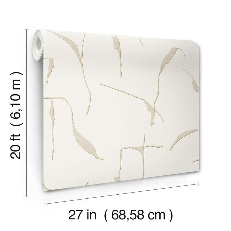 Ivory Coast Caramel and Gold Premium Peel and Stick Wallpaper