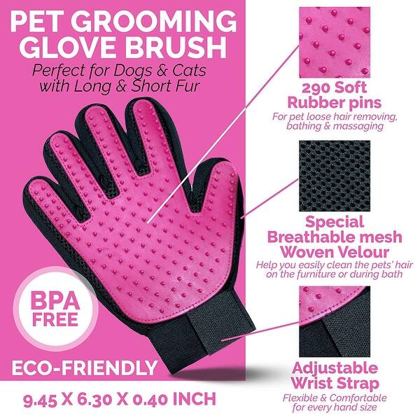 Shop My Poochy And Me Pet Grooming Glove Brush Deshedding Glove
