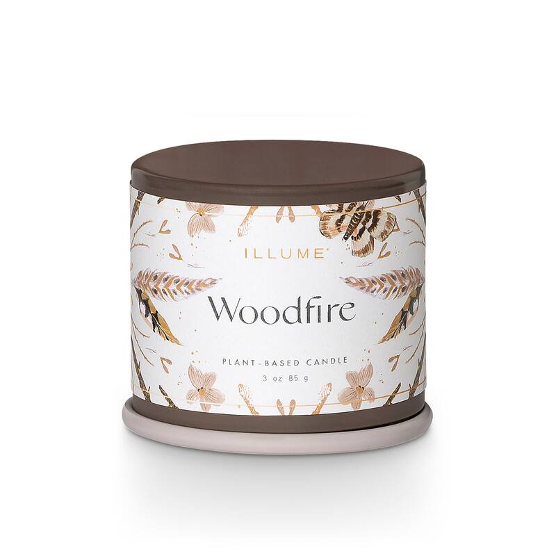 ILLUME Noble Autumn Woodfire Candle - Demi Vanity Tin