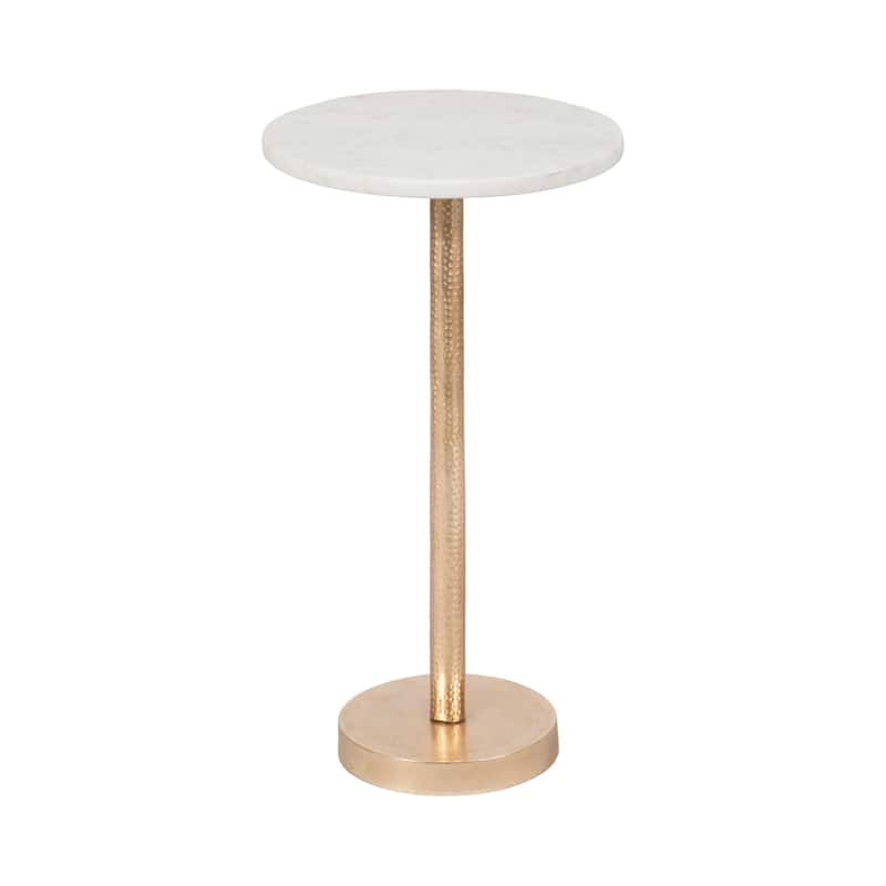 Sagebrook Home's Elegant Aluminum and Stone Accent Table - Perfect Addition to Any Home Decor