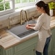preview thumbnail 47 of 82, Karran Drop-In Quartz 33 in. 1-Hole Single Bowl Kitchen Sink Kit
