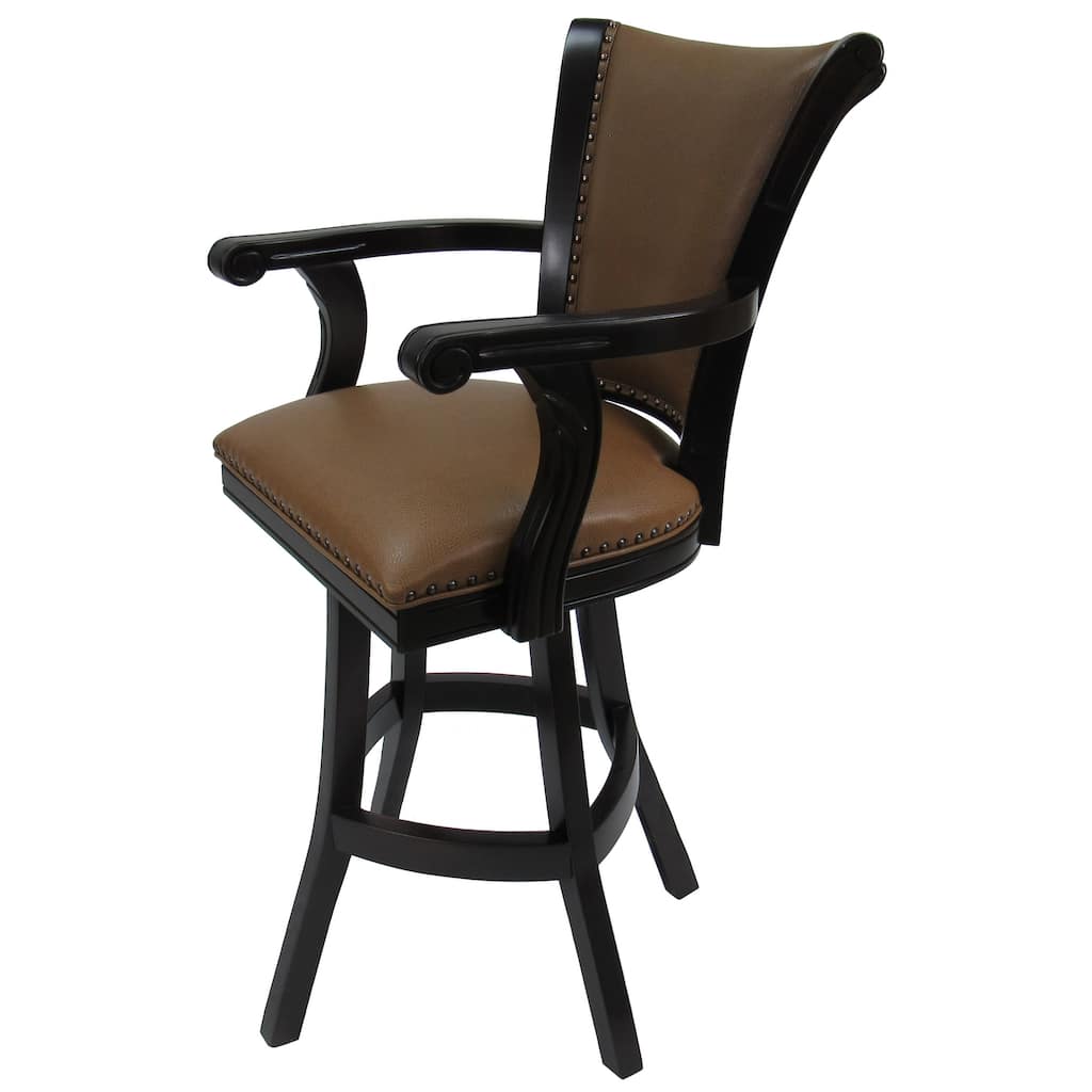 Swivel Wood Counter 26" 30" Extra Tall 34" Bar Stool - Caribbean - 26" seat