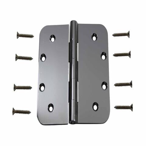 Bright Chrome Plated Cabinet Door Square Hinge 5" with Removable Stainless Steel Pins and Hardware Renovators Supply