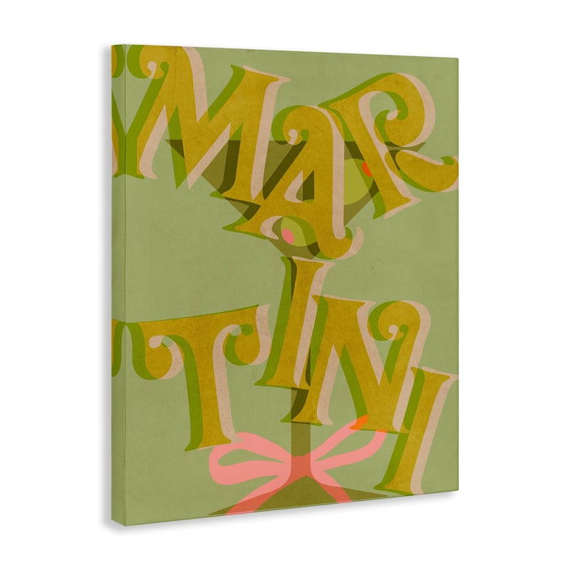 Stupell Classic Retro Martini Canvas Wall Art Design By Lil' Rue