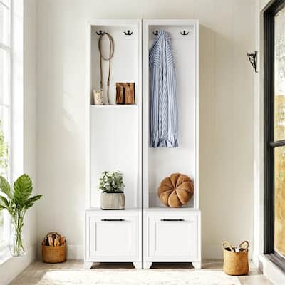 Elegant Free Standing Hall Tree Set of 2,3-IN-1 Entryway Coat Rack